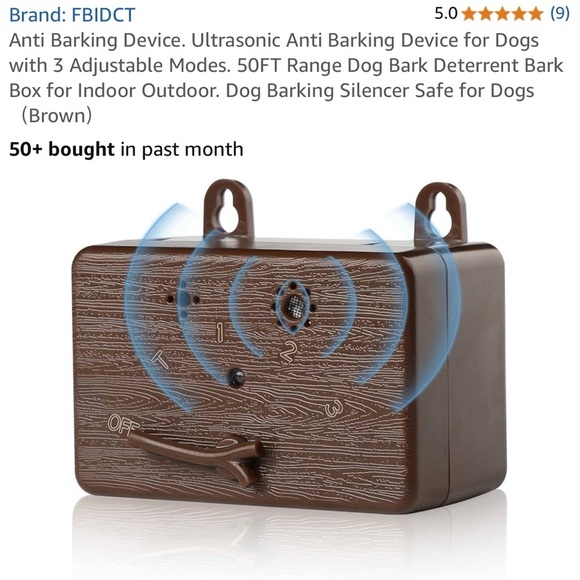Brown Ultrasonic Anti Barking Device - Picture 1 of 7